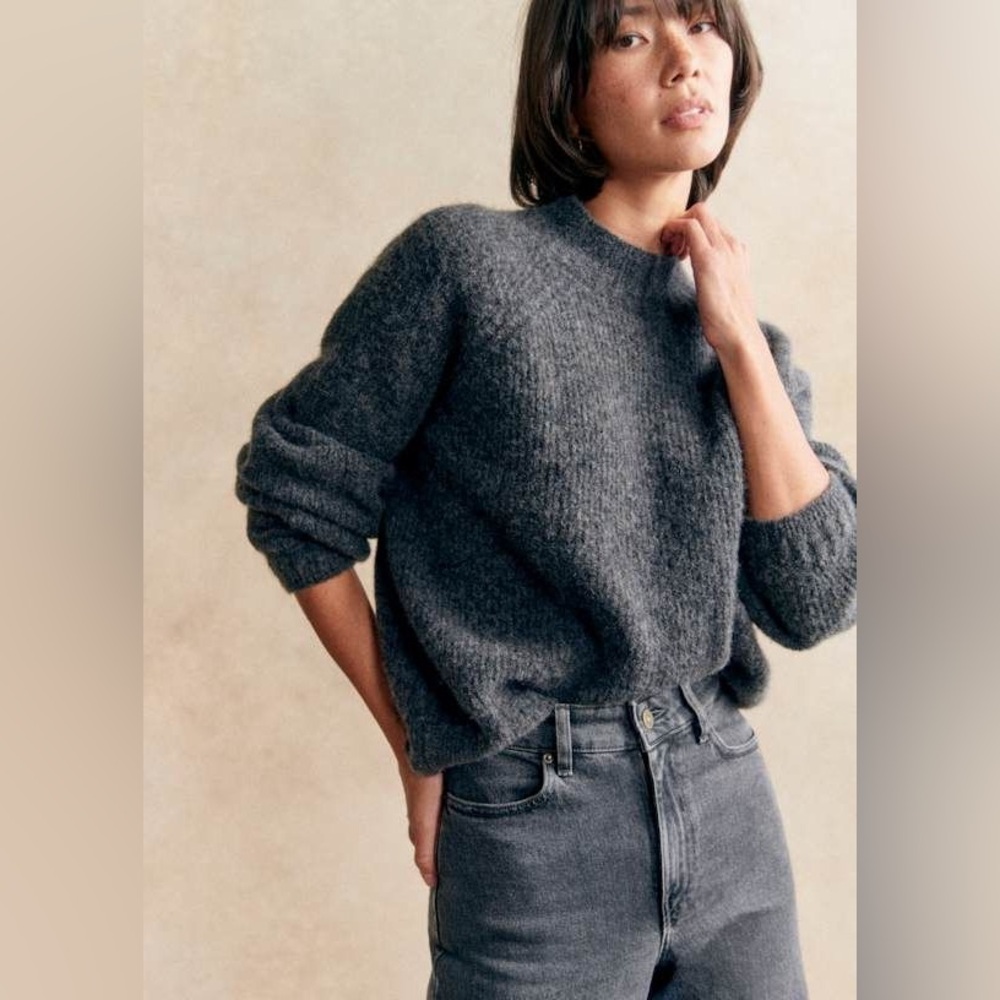 Sezane alpaca blend grey sweater